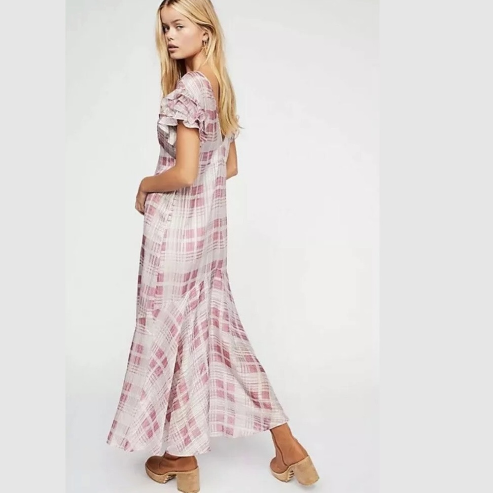 NWOT LoveShackFancy Sloane Maxi Silk Dress XS Z191-7